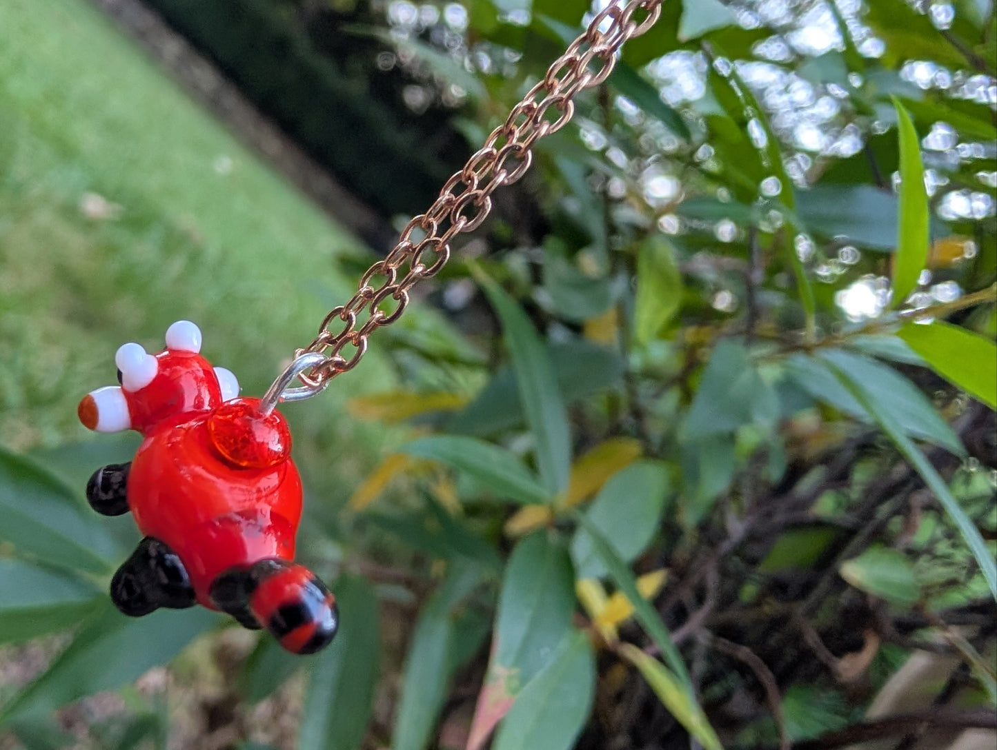Glass Red Panda Necklace