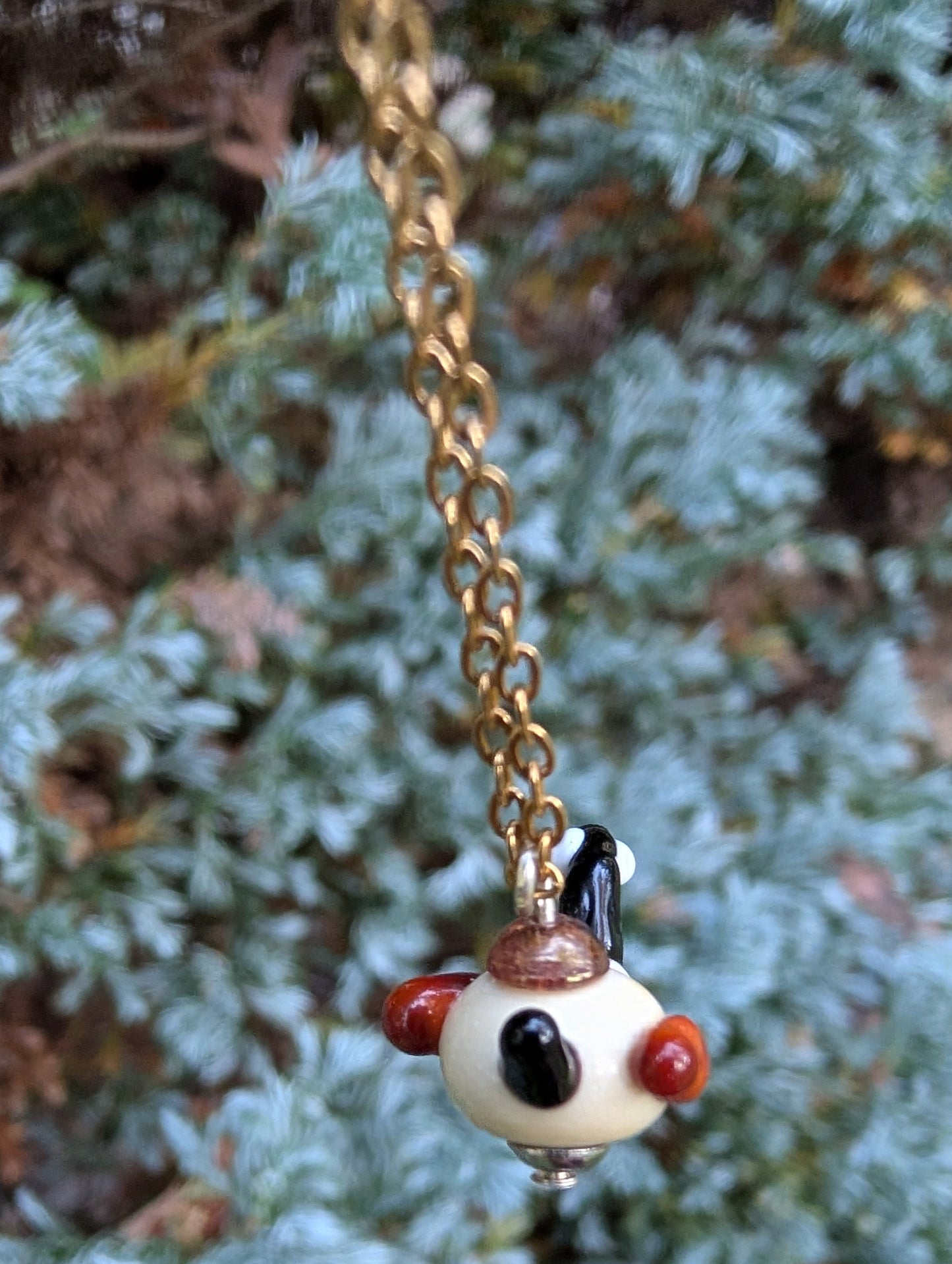 Glass Canadian Goose Necklace