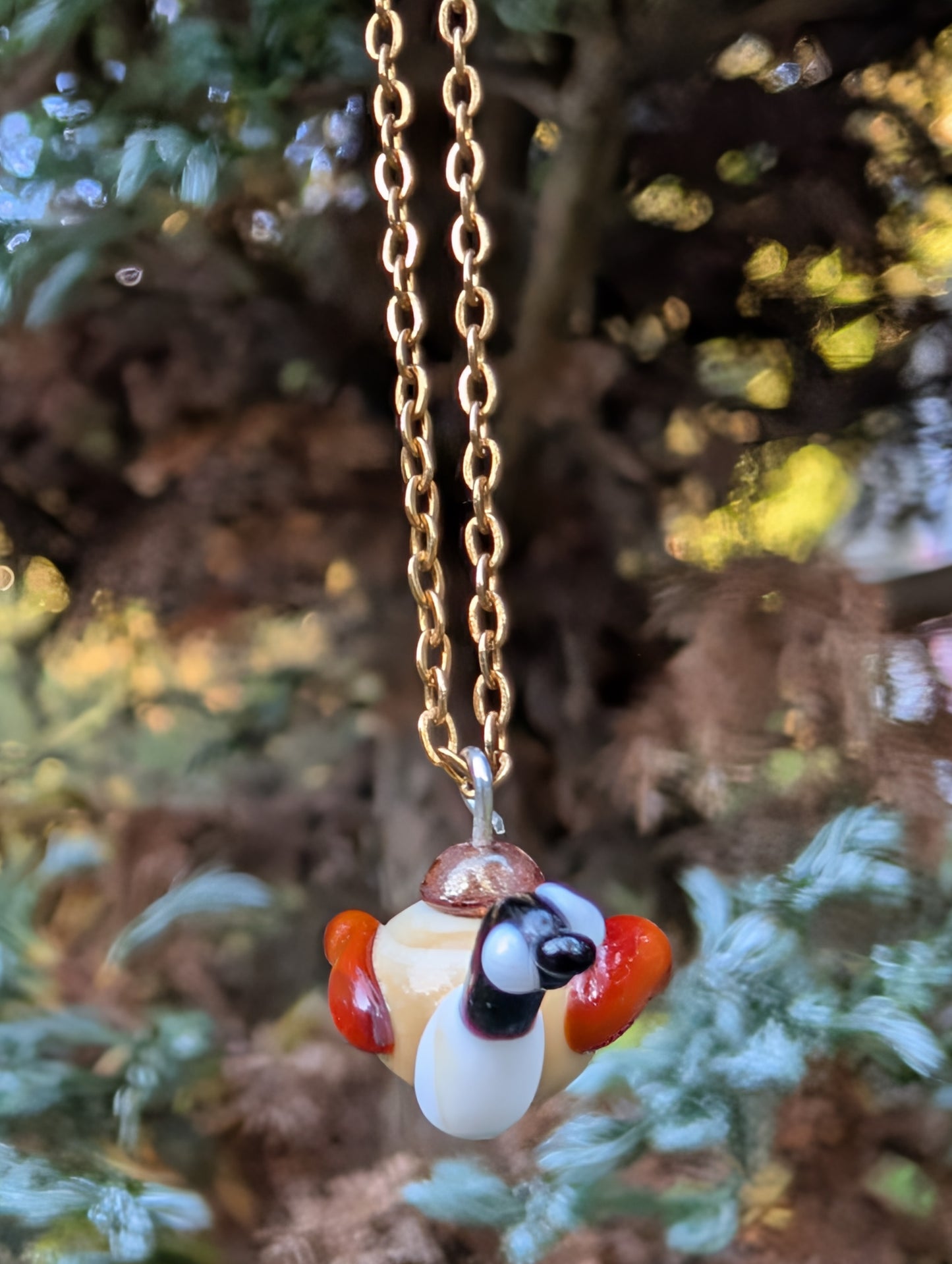 Glass Canadian Goose Necklace