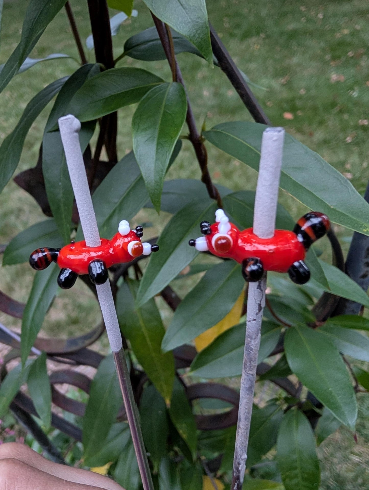 Lampworked Red Panda Charm Necklace