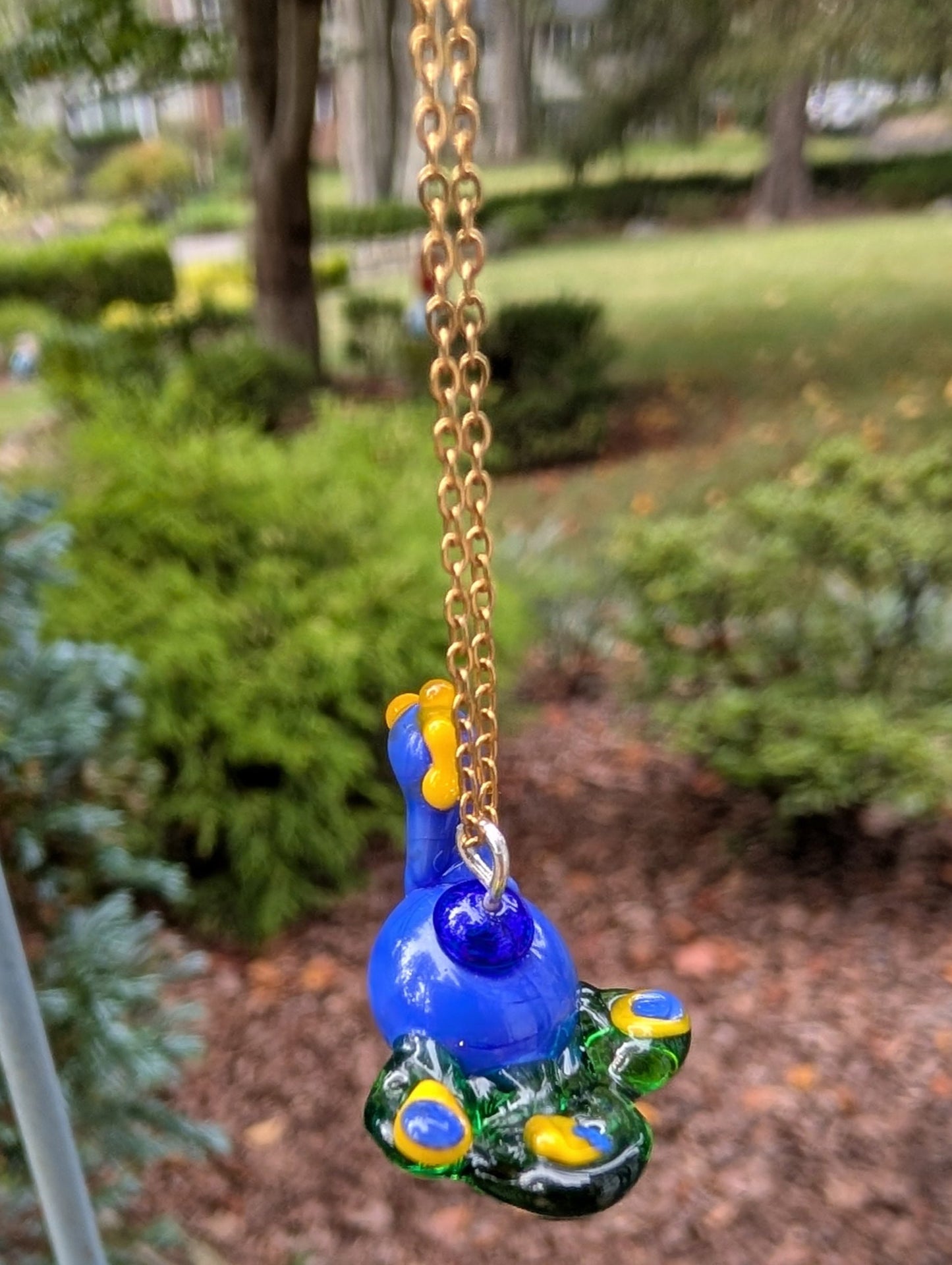 Glass Peacock Necklace