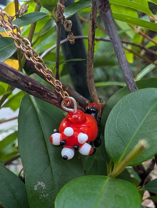 Glass Red Panda Necklace