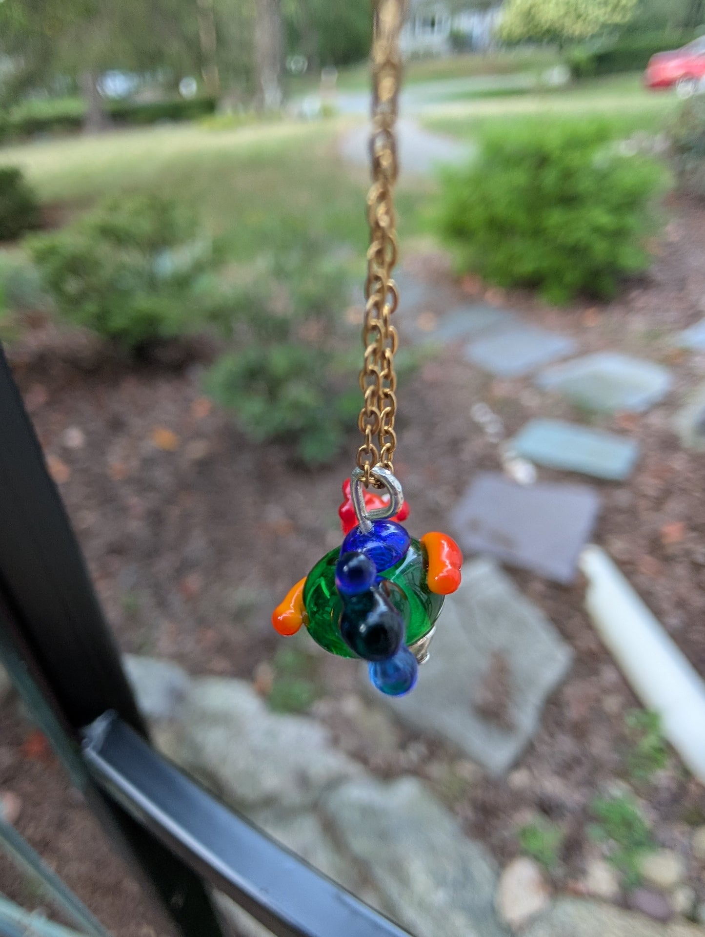 Glass Junglefowl Necklace