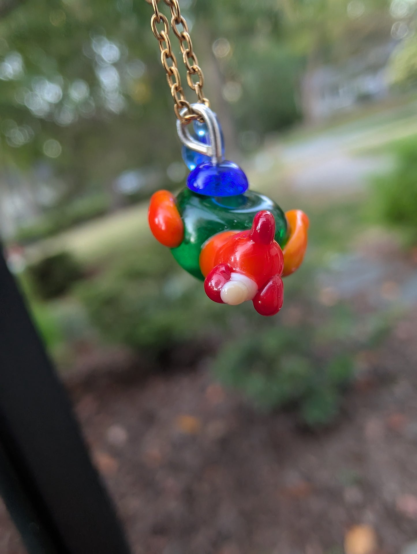 Glass Junglefowl Necklace