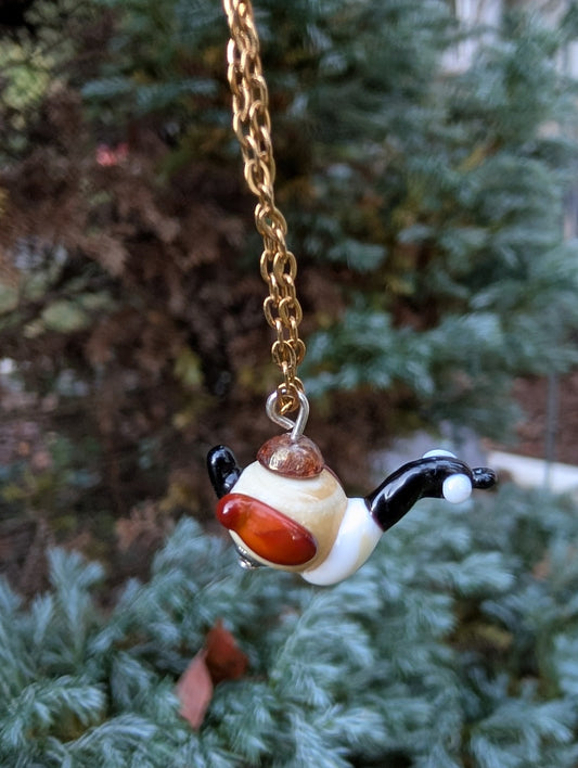 Glass Canadian Goose Necklace