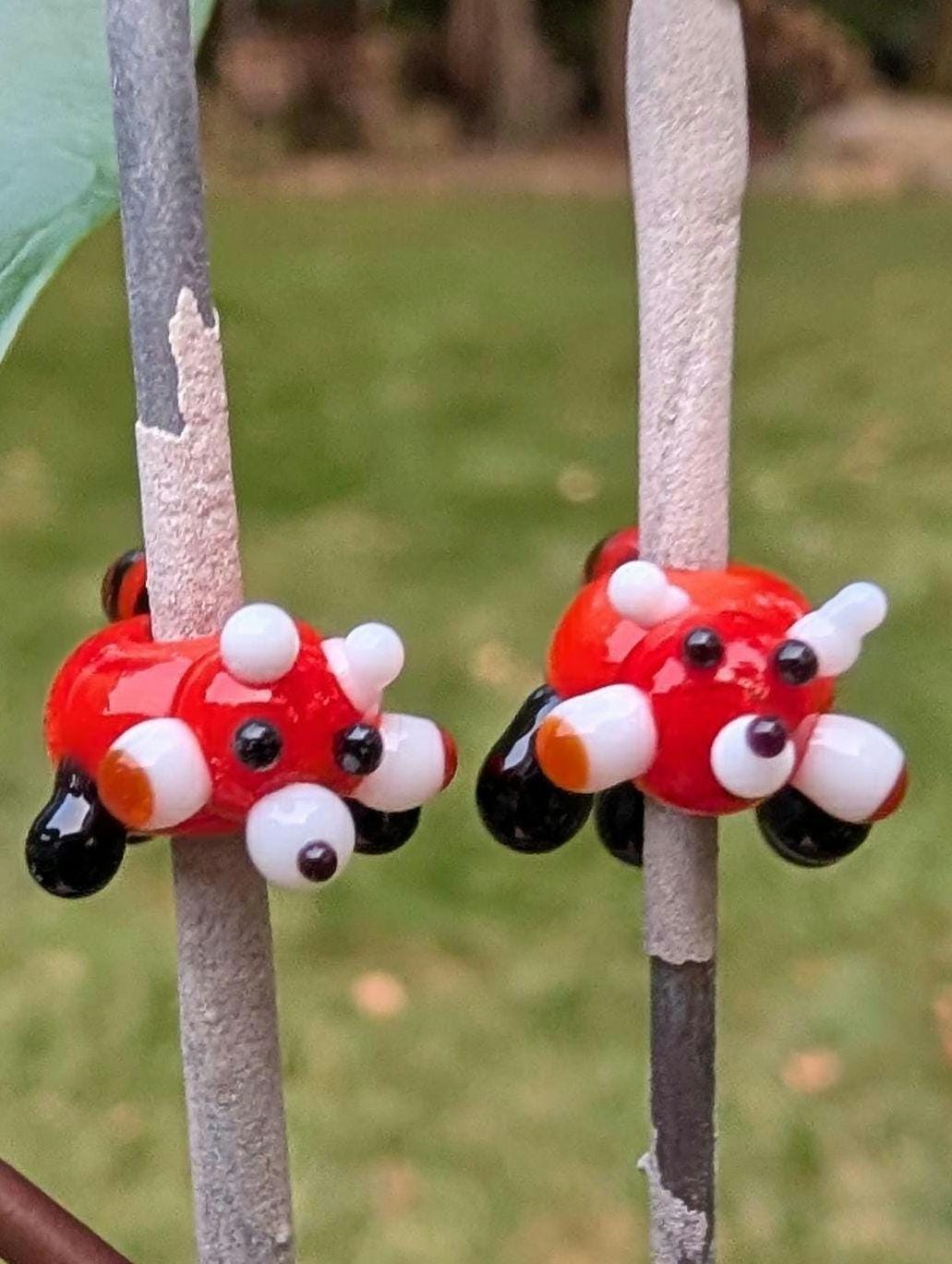 Lampworked Red Panda Charm Necklace