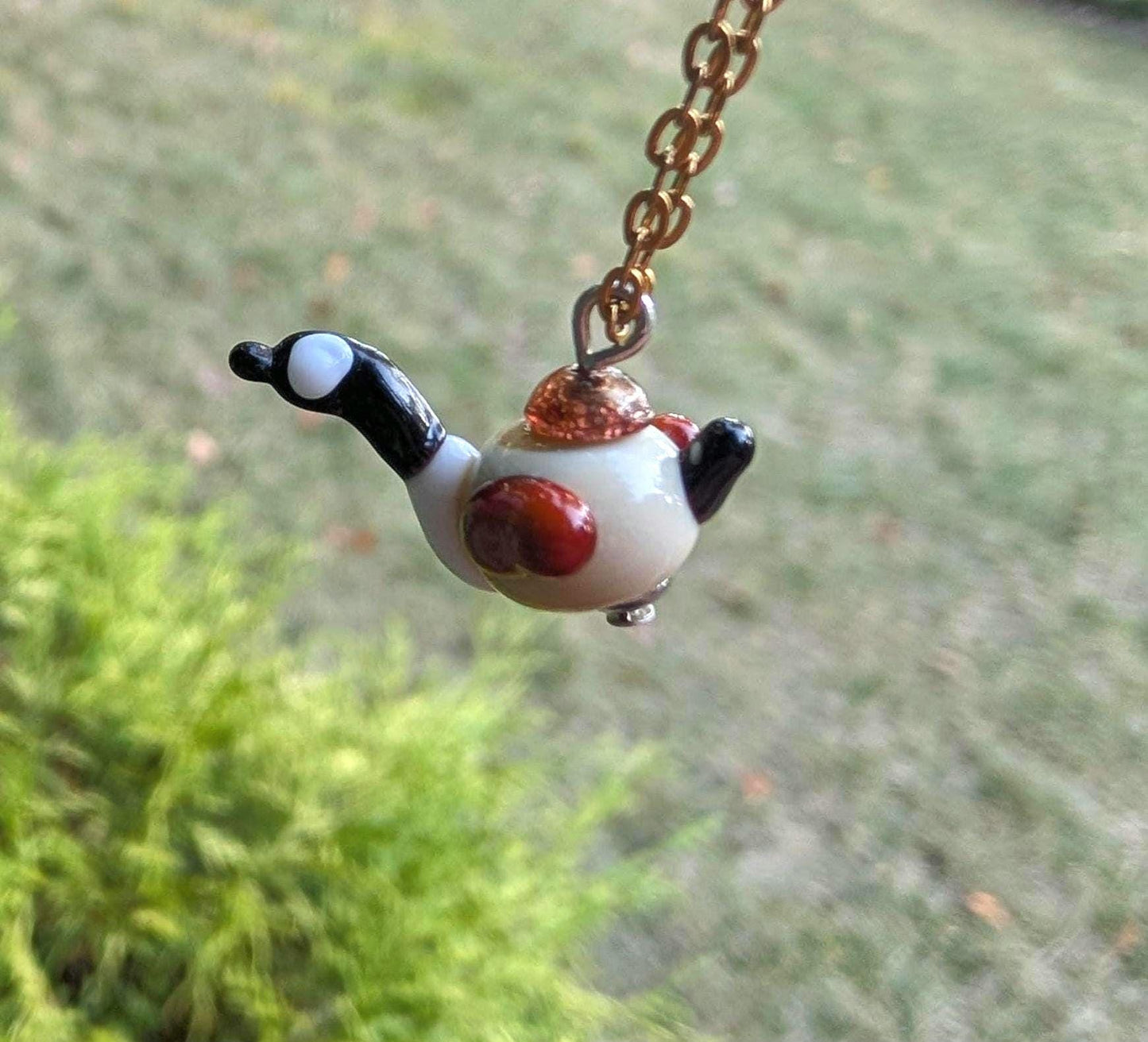 Lampworked Canadian Goose Necklace