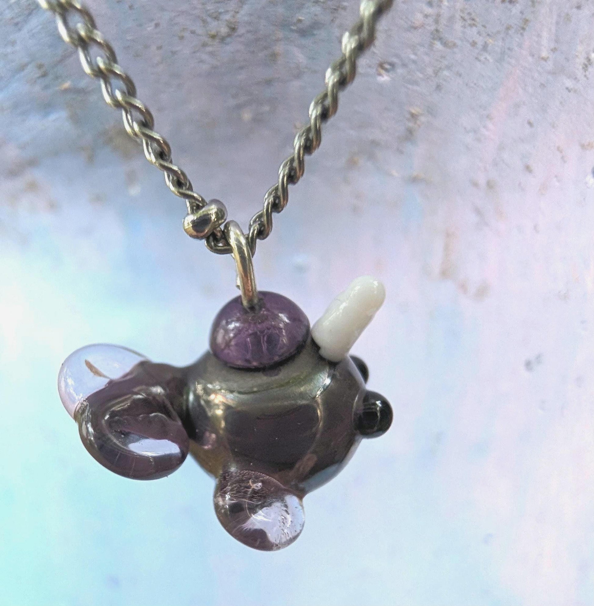 Lampworked Narwhal Necklace