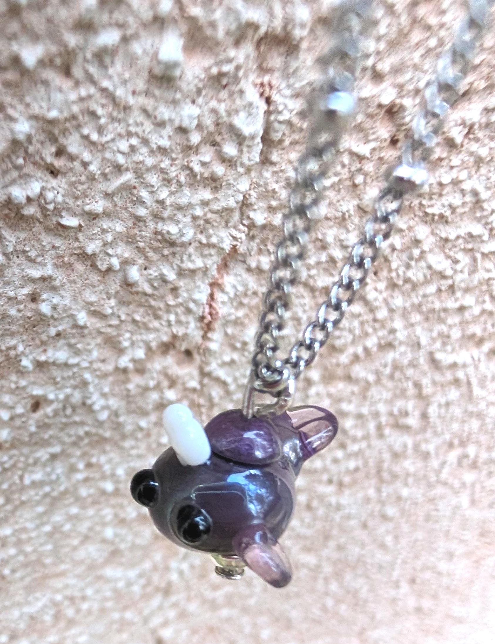 Lampworked Narwhal Necklace