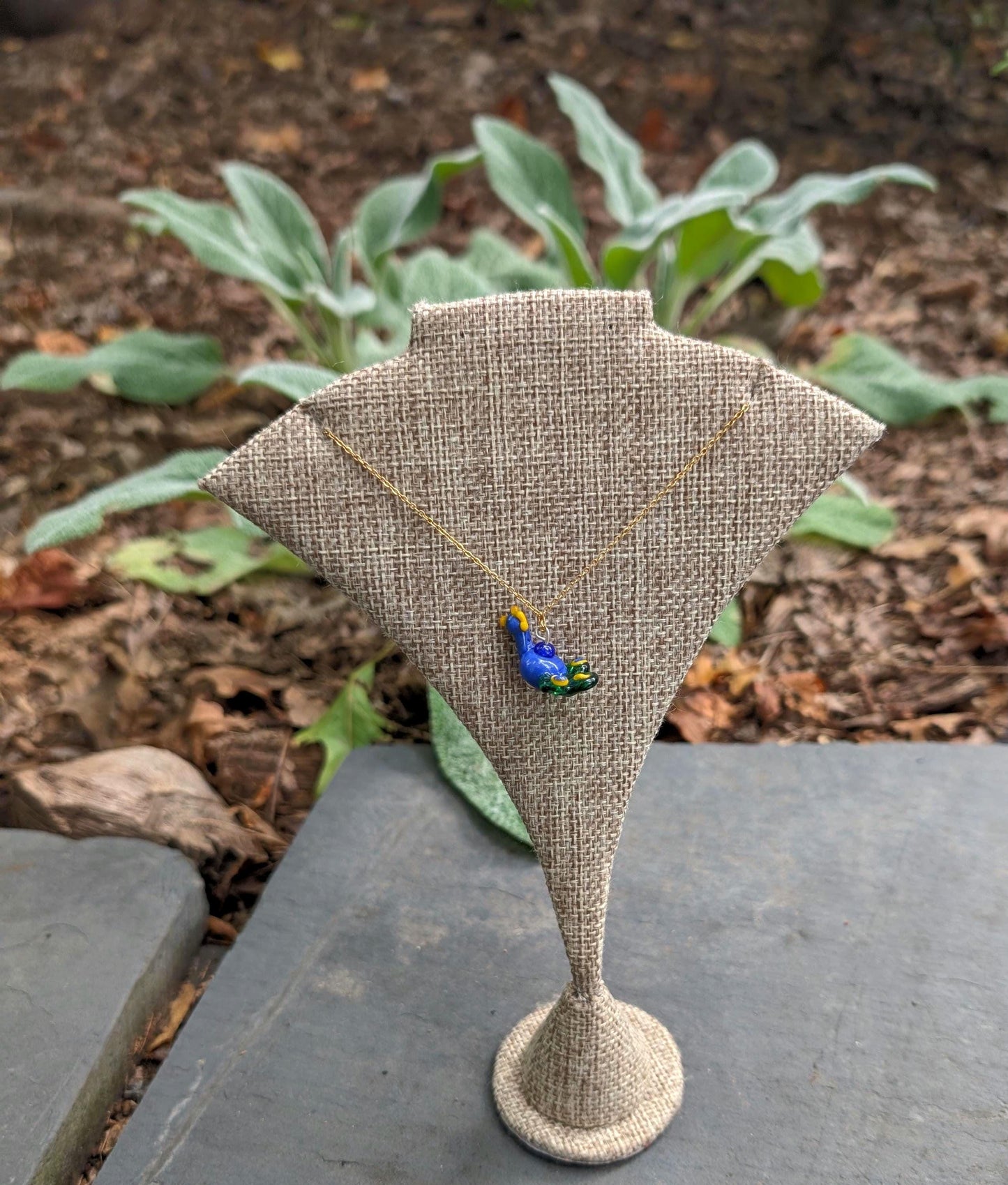 Lampworked Peacock Necklace