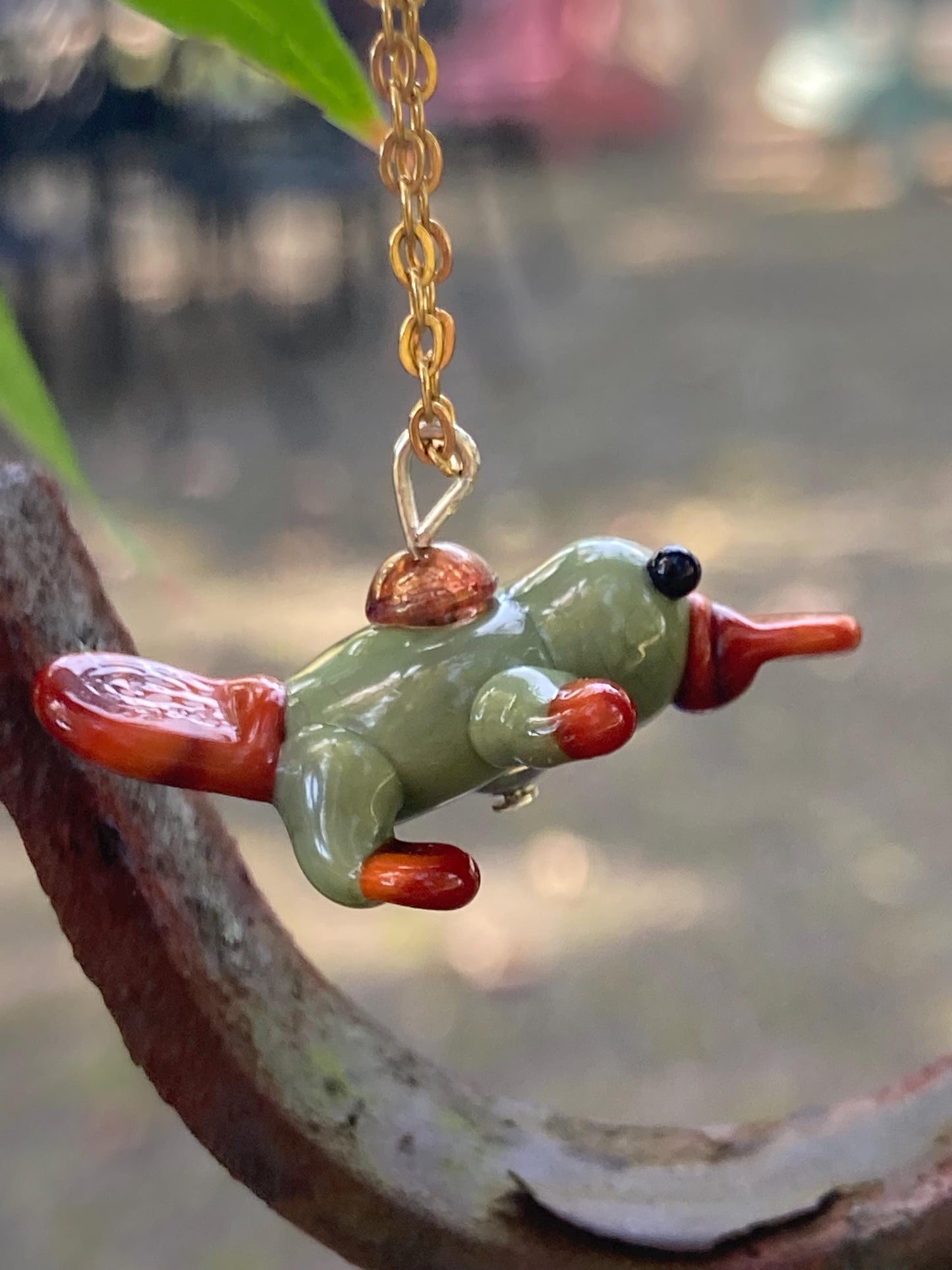 Lampworked Platypus Necklace