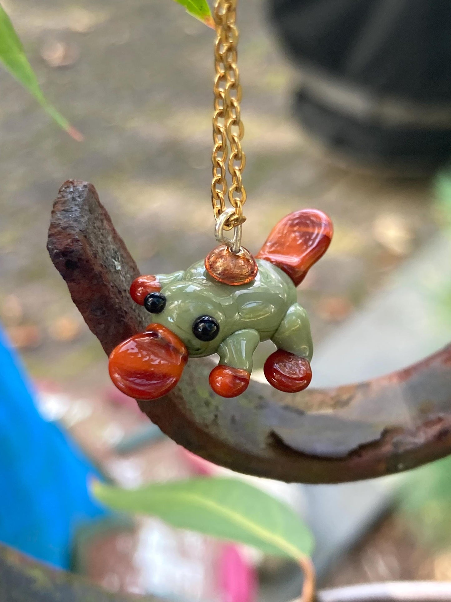 Lampworked Platypus Necklace