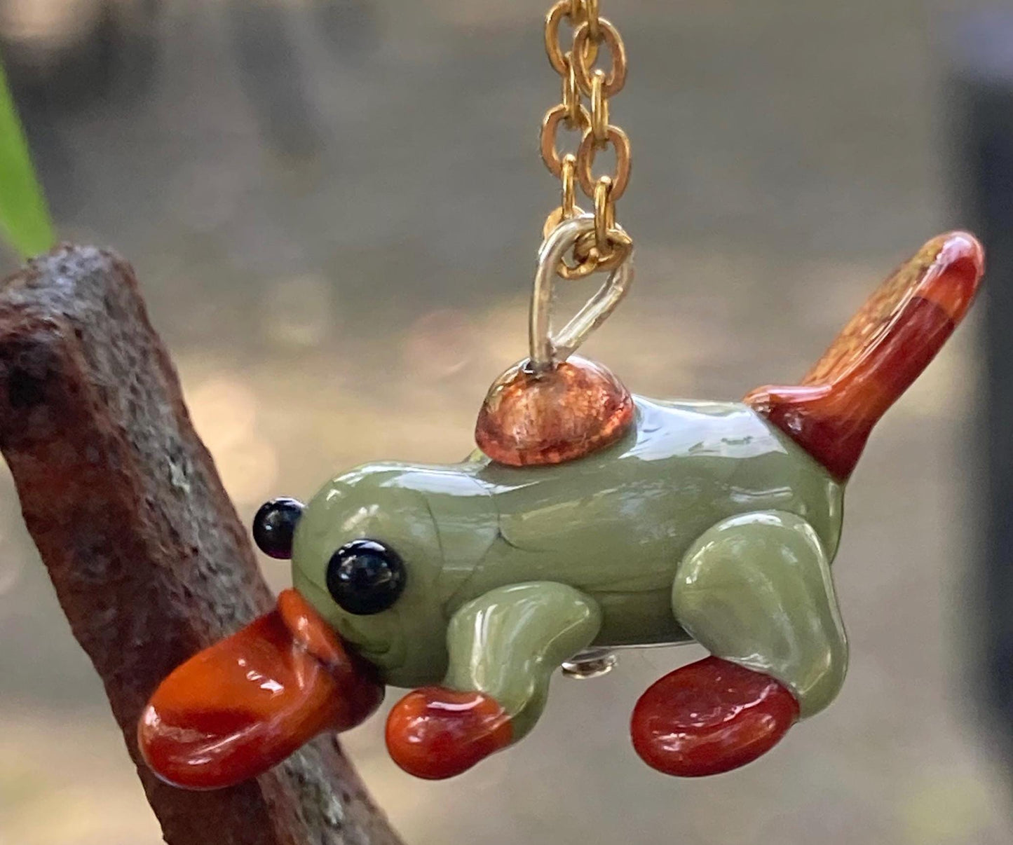 Lampworked Platypus Necklace