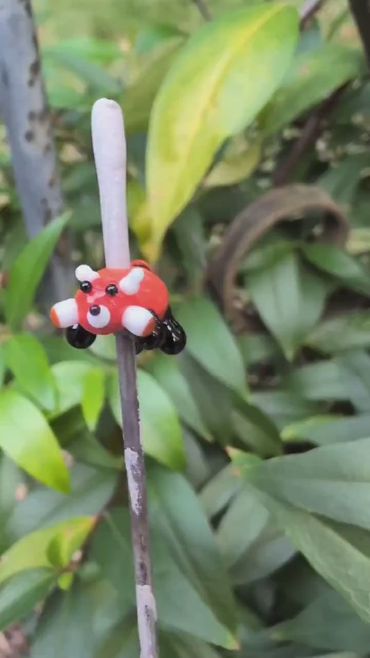 Lampworked Red Panda Charm Necklace