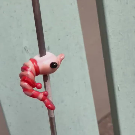 Lampworked Shrimp Charm Necklace
