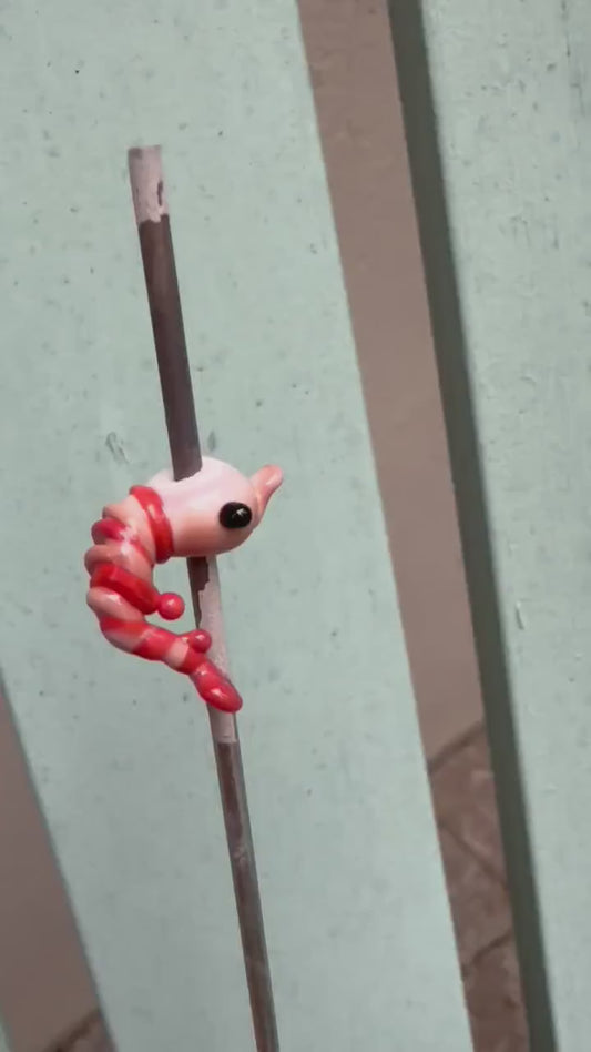 Lampworked Shrimp Charm Necklace